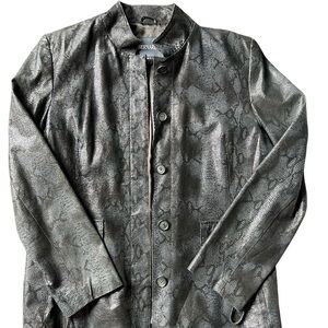 Bernardo Textured black snakeskin Jacket